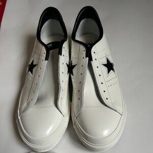 New Converse One Star J White Leather Low Top Men Sneakers Made in Japan Sz 10.5